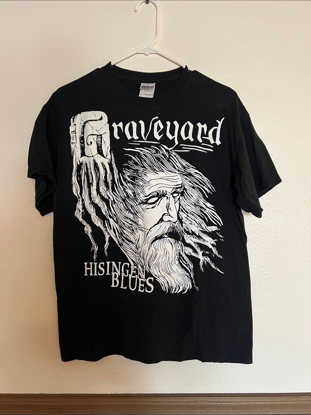 Gildan Black Graveyard Hisingen Blues Graphic Tee
